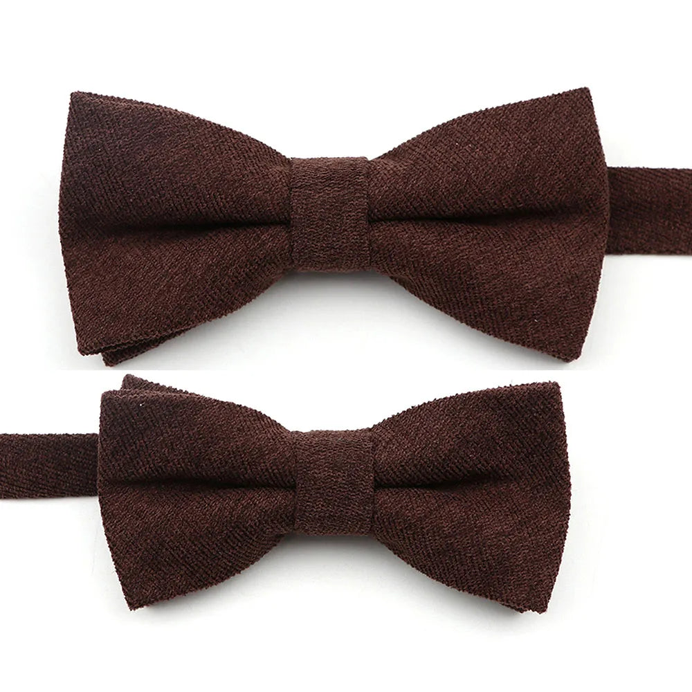 Casual Suede Finish Bow Tie